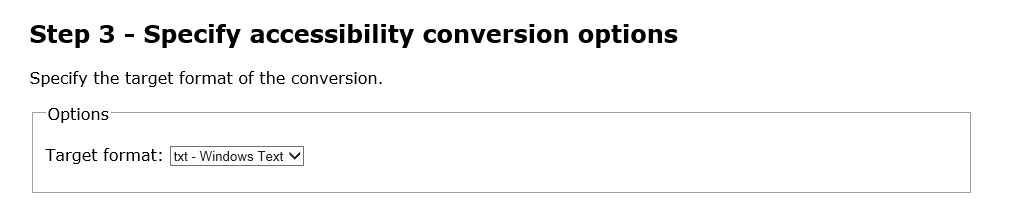 Screenshot of Step 3 in using SensusAccess